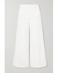 Victoria, Victoria Beckham Portland Hoch Sitzende Jeans Mit Weitem Bein - Weiß
