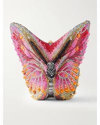Judith Leiber - Butterfly Fireclipper Crystal-Embellished-Tone Clutch - Lyst