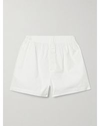 Skims - Cotton Poplin Boxer – Snow – Boxershorts Aus Popeline Aus Einer Baumwollmischung - Lyst