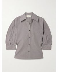 Kallmeyer - Colette Cropped Gingham Cotton-Poplin Shirt - Lyst