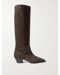 Aeyde - Medea Suede Knee Boots - Lyst