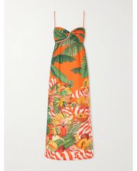 FARM Rio - Fruit Trolley Printed Cotton Midi Dress - Lyst