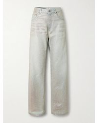Haikure - Bonnie Glam Glittered Mid-Rise Straight-Leg Jeans - Lyst