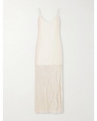 Rohe - Linen-Blend And Chiffon Midi Dress - Lyst
