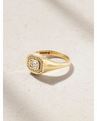 STONE AND STRAND - The Essential Splurge 14-Karat Diamond Pinky Ring - Lyst