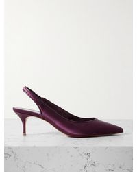 Christian Louboutin - Sporty Kate 55 Satin-Crepe Slingback Pumps - Lyst