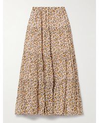 Ulla Johnson - Gaelle Maxirock Aus Bedrucktem Seidenkrepon - Lyst