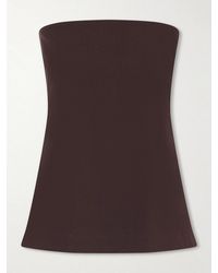 St. Agni - Strapless Open-Back Cotton-Blend Top - Lyst