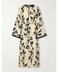Johanna Ortiz - Floral-Print Silk-Georgette Midi Dress - Lyst