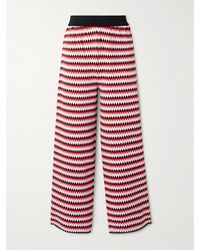 La DoubleJ - Verkürzte Hose Mit Weitem Bein Aus Jacquard-Strick - Lyst