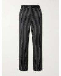Tom Ford - Pinstriped Wool And Cotton-Blend Straight-Leg Pants - Lyst