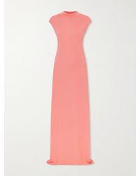 Tom Ford - Open-Back Asymmetric Knotted Crepe-Jersey Maxi Dress - Lyst