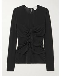 Isabel Marant - Gladice Bow-Detailed Cutout Stretch-Jersey Top - Lyst