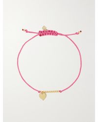 Sydney Evan - Pure Heart 14-karat Gold Cord Bracelet - Lyst