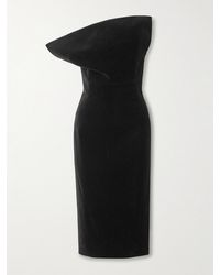 KHAITE - Sato Strapless Draped Velvet Dress - Lyst
