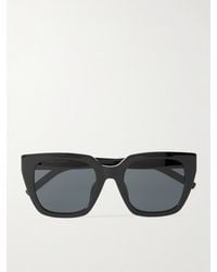 Saint Laurent - Lunettes De Soleil Œil-De-Chat Oversize En Acétate - Lyst