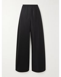 The Row - Essentials Gala Wool And Mohair-Blend Wide-Leg Pants - Lyst