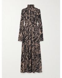 Proenza Schouler - Mabel Paneled Printed Jersey Turtleneck Maxi Dress - Lyst
