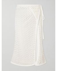 DIOTIMA - Bonaire Crocheted Cotton-Blend Midi Skirt - Lyst