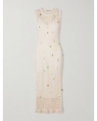 Jonathan Simkhai - Coralia Embellished Open-Knit Cotton-Blend Midi Dress - Lyst