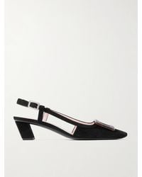Roger Vivier - Escarpins À Brides Arrière En Daim Belle Vivier 45 - Lyst