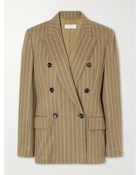 Max Mara - Balta Double-Breasted Striped Jersey Blazer - Lyst