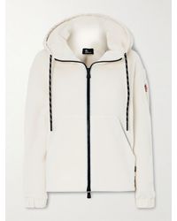 Moncler - Hooded Shell-Trimmed Fleece Ski Jacket - Lyst