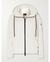 Moncler - Hooded Shell-Trimmed Fleece Ski Jacket - Lyst