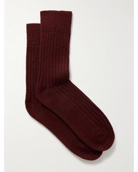 The Elder Statesman - Socken Aus Geripptem Kaschmir - Lyst