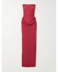 Maygel Coronel - Campano Trägerloses Maxikleid Aus Stretch-Jersey Mit Applikation - Lyst