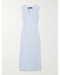 Proenza Schouler - Tatum Ribbed-Knit Midi Dress - Lyst
