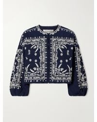 Veronica Beard - Drake Cropped Embroidered Cotton-Blend Poplin Jacket - Lyst