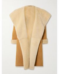 TOTEME - Draped Shearling Coat - Lyst