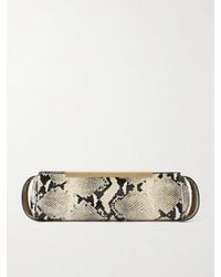 KHAITE - Donna Snake-Effect Leather Clutch - Lyst
