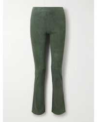 Stouls - Jp Paneled Suede Flared Pants - Lyst