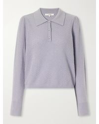 FRAME - The Honeycomb Cashmere Polo Sweater - Lyst