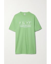 Sporty & Rich Printed Cotton-jersey T-shirt - Green
