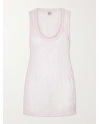 TOTEME - Crinkled Cotton-Blend Gauze Tank - Lyst