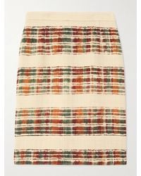 Loro Piana - Striped Wool-Bouclé Skirt - Lyst