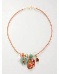 Roxanne Assoulin - The Leather Stone-Tone, -Stone And Leather Necklace - Lyst