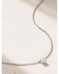 David Morris - Collier En Or Blanc 18 Carats (750/1000) Et Diamant - Lyst