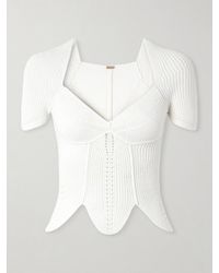 Cult Gaia - Eliza Crocheted Cotton Top - Lyst