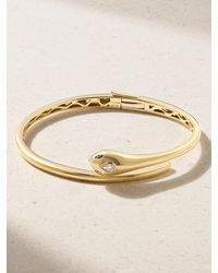 Anita Ko - Snake Coil 18-Karat, Diamond And Emerald Bracelet - Lyst