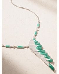 Garrard - Wings Rising 18-Karat, Malachite And Diamond Necklace - Lyst