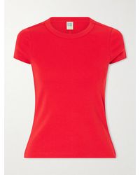 Flore Flore - Car Baby Tee Ribbed Organic Cotton-Jersey T-Shirt - Lyst