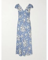 RIXO London - Cathy Floral-Print Crepe Midi Dress - Lyst
