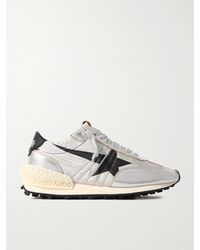 Golden Goose - Running Marathon Metallic Rubber And Leather-Trimmed Ripstop Sneakers - Lyst