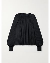 Ulla Johnson - Aidy Pleated Satin Blouse - Lyst