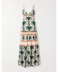 Johanna Ortiz - Keeper Shell-Embellished Printed Cotton-Poplin Maxi Dress - Lyst