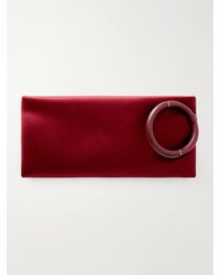 Tom Ford - Leather-Trimmed Satin Clutch - Lyst